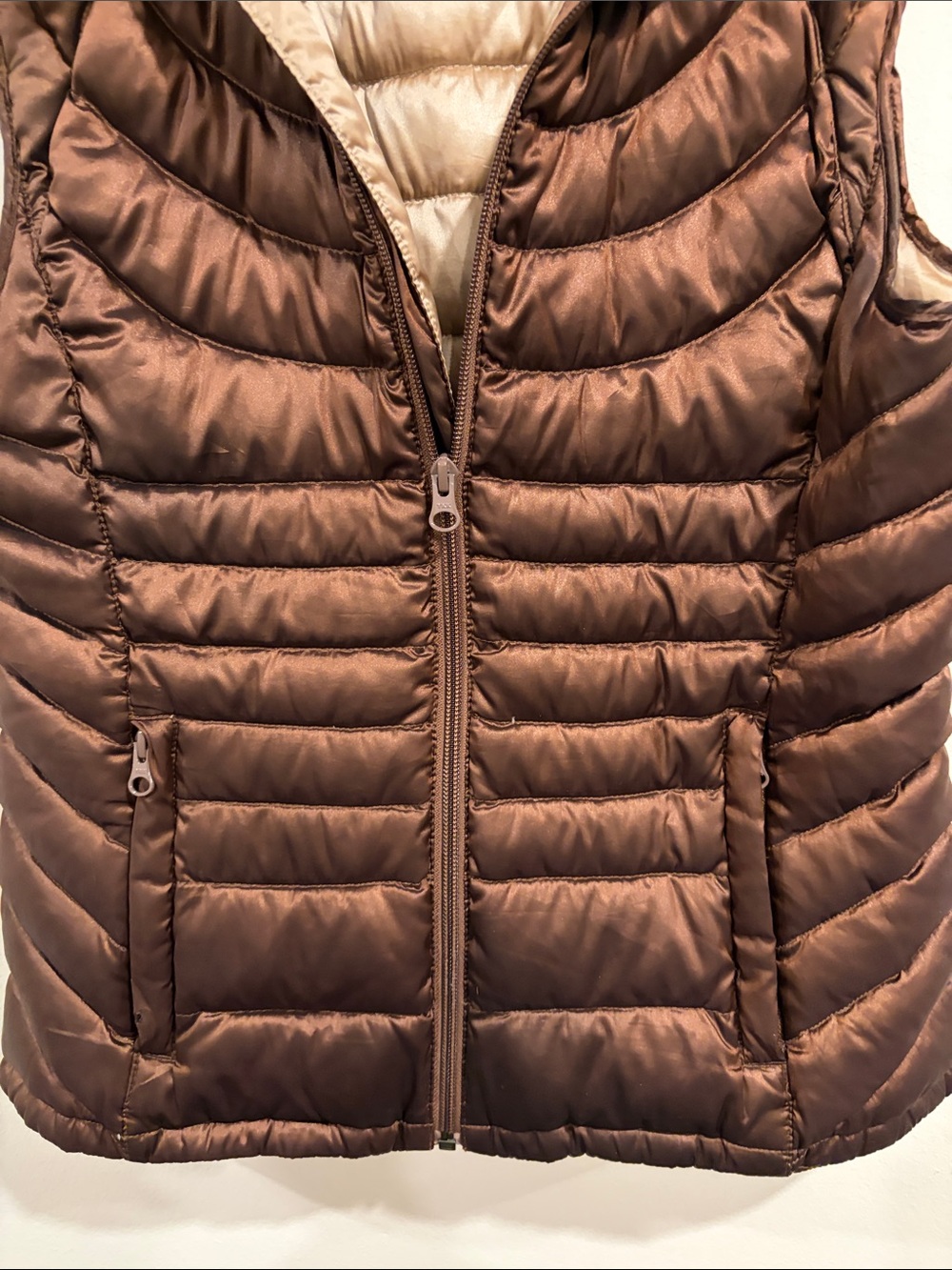 Bernardo Chocolate Brown Quilted Puffer Vest - Picture 3 of 8